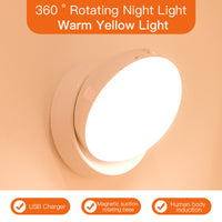 Thumbnail for Rotating Human Body Sensor Light Corridor Garage Light Wardrobe Light Motion Sensor Night Light