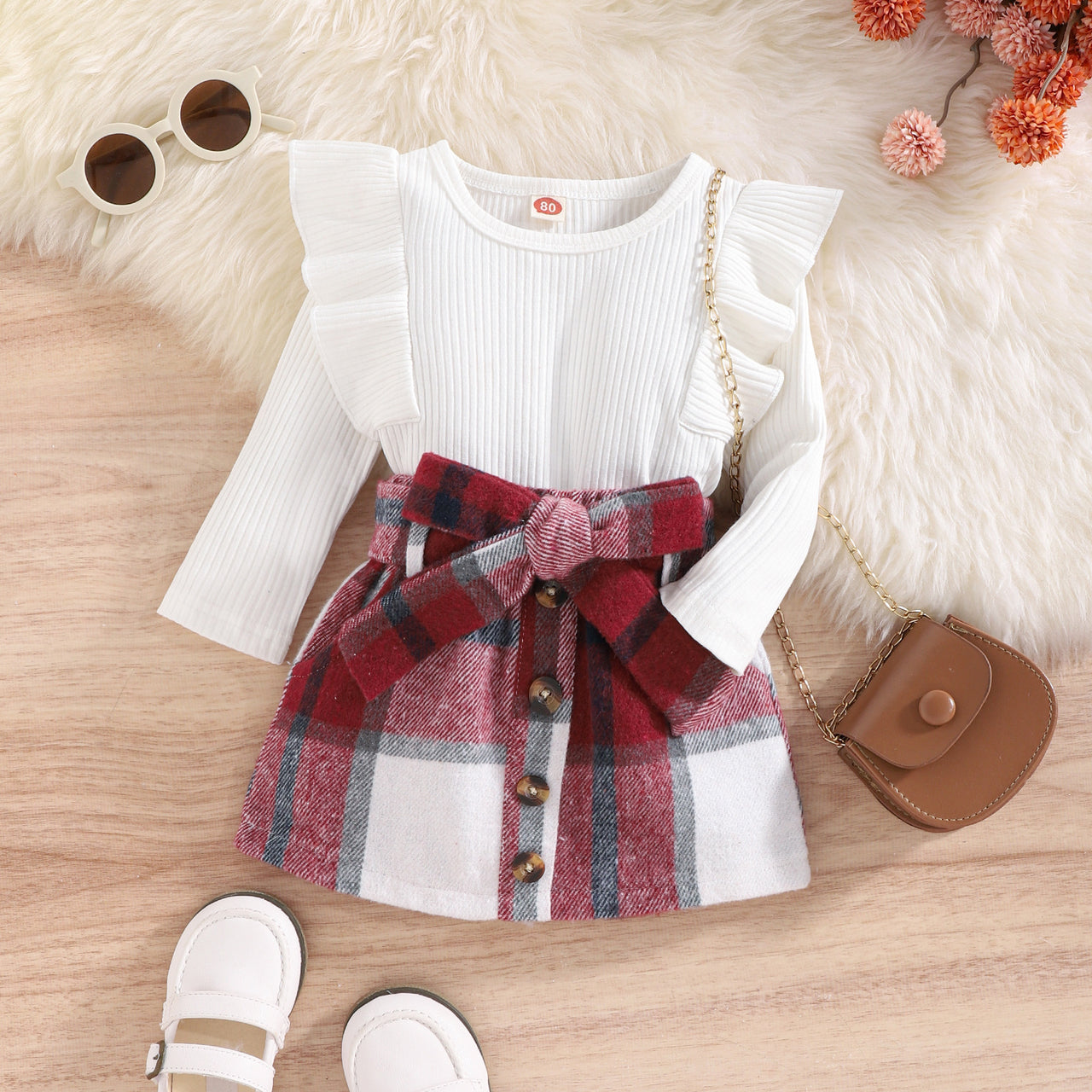 Fashion Tops Plaid Skirt Outfit