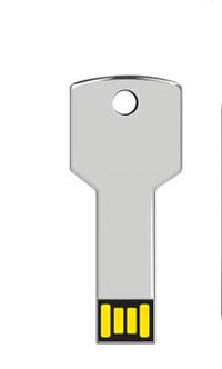 Thumbnail for The supply of tin metal key U disk laser logo custom gift USB key flash memory bank