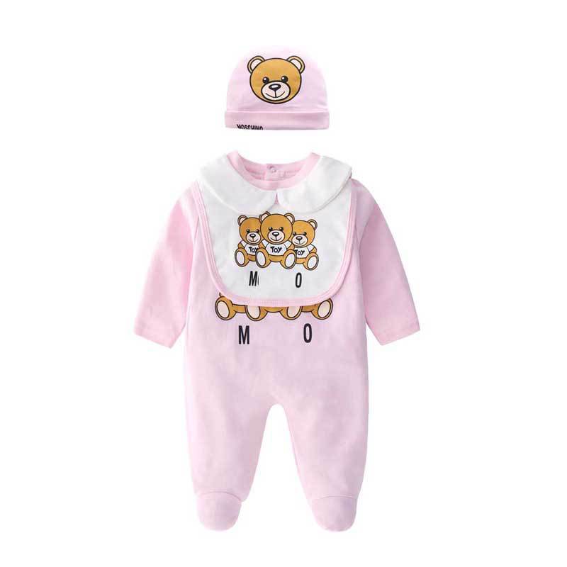 Baby bear baby print long sleeve crawling suit