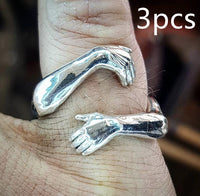 Thumbnail for Simple And Creative Love Hands Embracing Ring