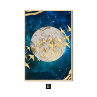 Thumbnail for Abstract Moon Wall Art Canvas Painting