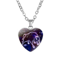 Thumbnail for Women's Zodiac Heart Pendant Necklace