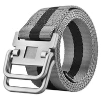 Thumbnail for Men's Military Training Belt With Double Buckle Canvas