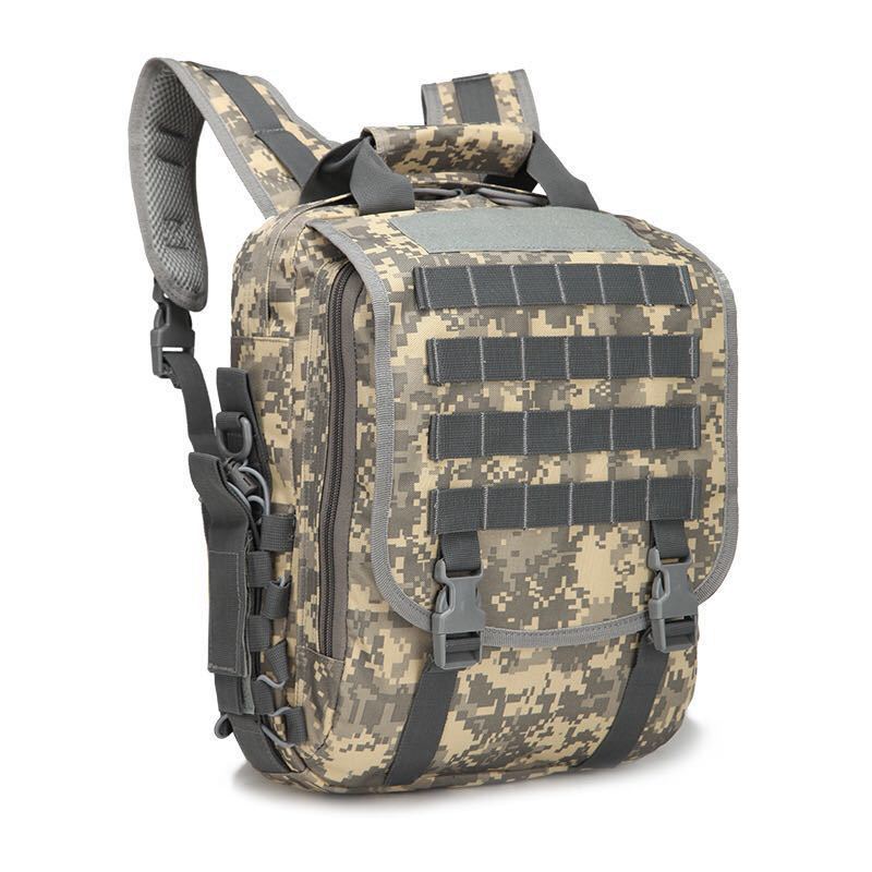 Army fan tactical camouflage backpack shoulders