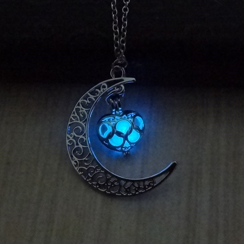 Glow In the Dark Moon Necklace