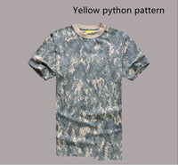 Thumbnail for Mesh Round Neck Foreign Military Camouflage T-shirt Military Fan Camouflage Short Sleeves