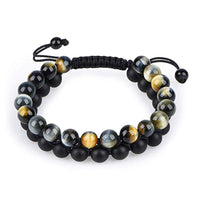 Thumbnail for Tiger Eye Couple Bracelets Matte Black Agate Beads Bracelet