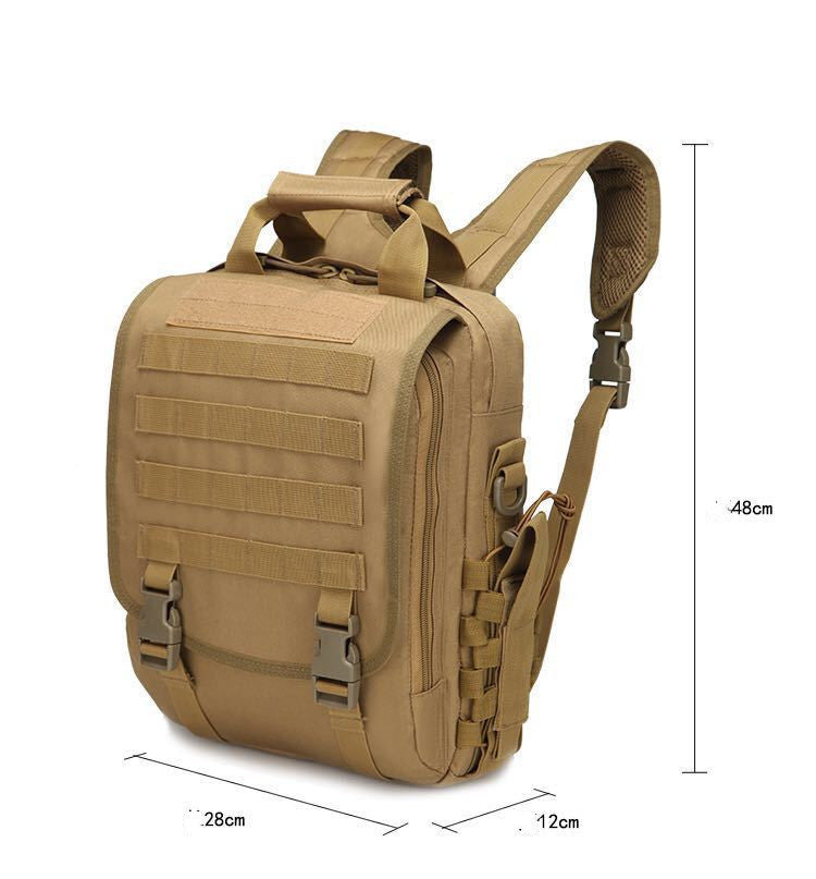 Army fan tactical camouflage backpack shoulders