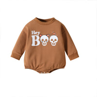 Thumbnail for Baby Long Sleeve Letter Skull Print Jumpsuit