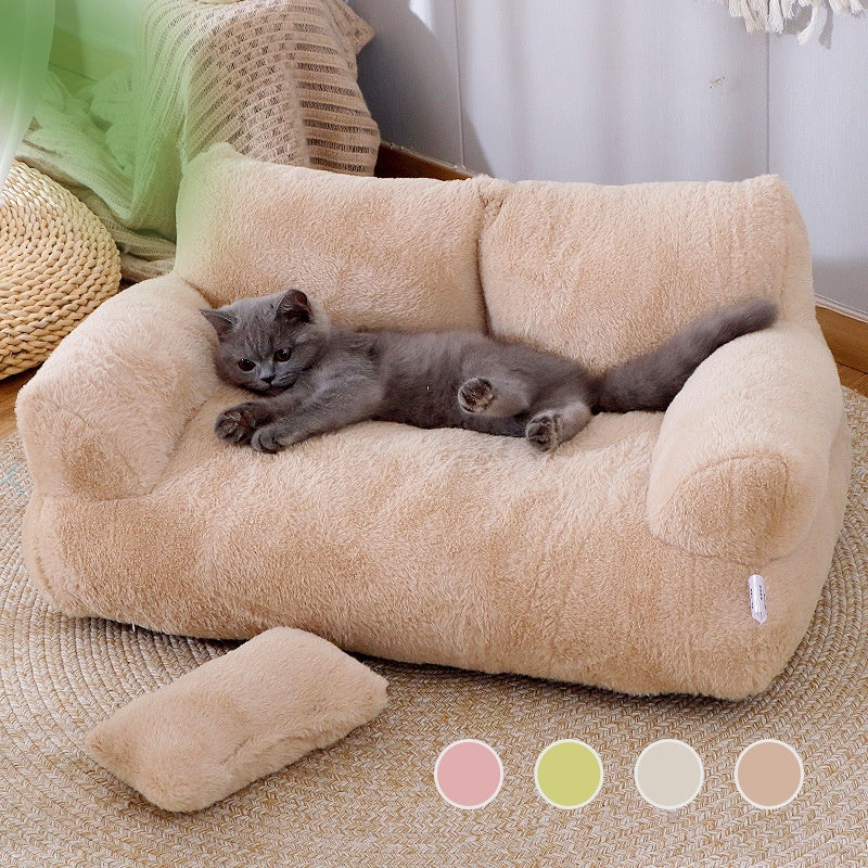 Luxury Cat Bed Sofa Winter Warm Cat Nest Pet Bed For Small Medium Dogs Cats Comfortable Plush Puppy Bed Pet Supplies