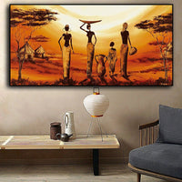 Thumbnail for Abstract African Woman Canvas Wall Art Poster