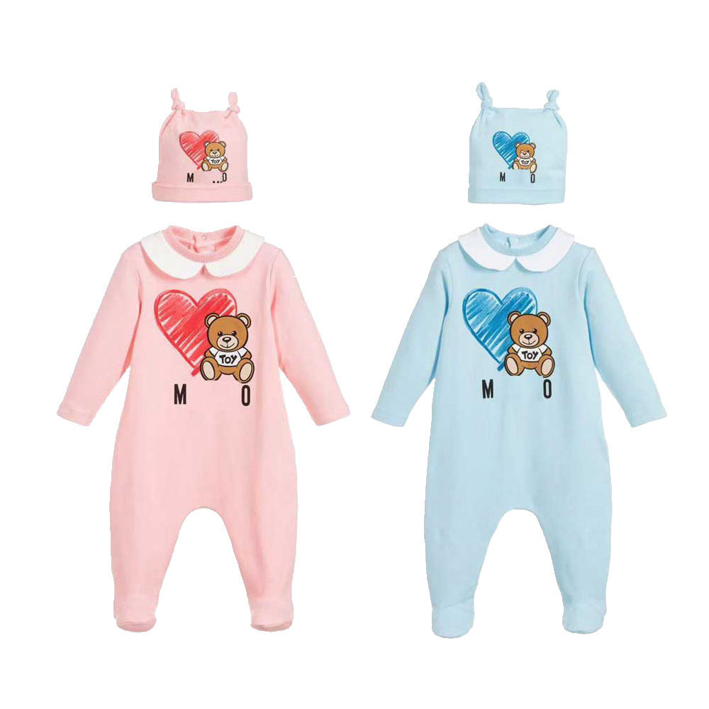 Cotton Baby Romper Long Sleeve Suit Print