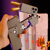 Thumbnail for Folding Pistol Bullet Automatic Shell Throwing Toy Creative Soft Bullet Toy Mobile Phone Appearance Gun Outdoor Interactive Kid Gift